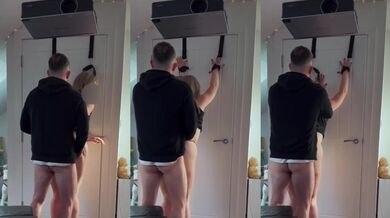 My friend's husband fucked me against the wall while I came so hard
