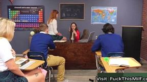 Classroom Bangdown: Innocent Teenager Gets F**ked Hard On Desk