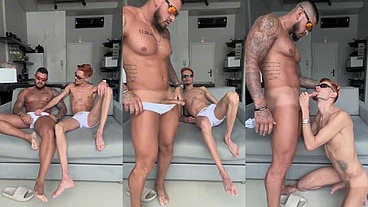 Preto gostoso socou até gozar no fundo da minha garganta