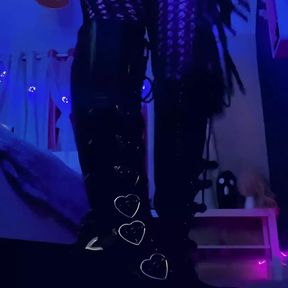 Mistress Walking in Leather Boots