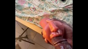 Sextoy deep throat after work. I came so fast