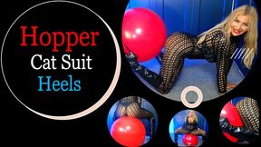 SEXY INFLATABLE Space HOPPER Play in CATSUIT and HEELS