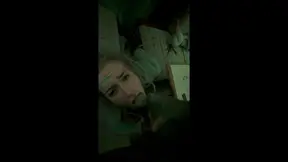 Tattooed Blindfold Slut Dim Room, Deep BJ, Anal , Facial, POV