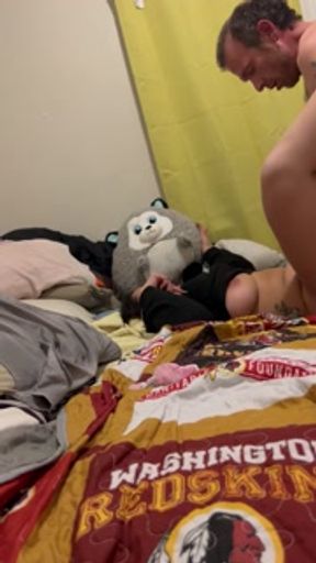 Step sis woken by her new alarm cock