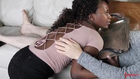 ”Noemie Bilas foot licking & sucking on cock”