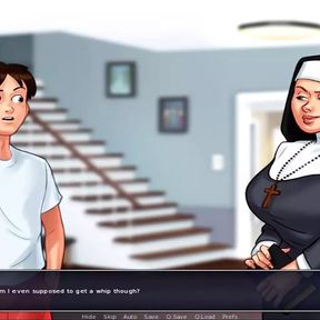 Summertime Saga - Maria got spanked by the Nun