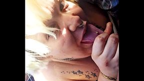 Busty Tattooed Slut Swallows Doc Cock Till Cumshot On The Highway