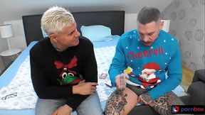 Maddy Black'_s anal squirting taboo threesome on Christmas Eve
