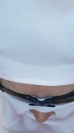 Key moment from &quot;Naughty sexy milf tries on naked clothes. Latina hairy pussy tries on clothes in bed.&quot;