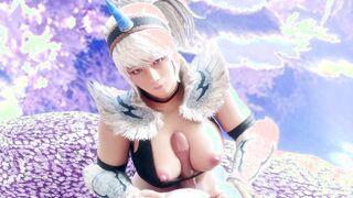 monster hunter: world's most super sexy oriental kirin-elf head & paizuri cumshot ❤︎ realistic 4k