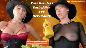 Vore Giantess- Eating A Tiny For Her Beauty POV female pronouns