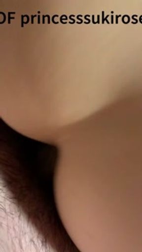 Free use Asian sits on a cock while he listens to lectures