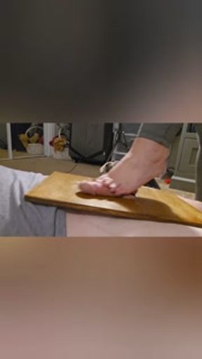 How dare you talk to me like that. I'm going to crush your balls and make you cum on my feet!