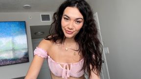 Teen stepdaughter with perky tits wants sex in various positions