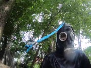 Hazmat Suit walk outside