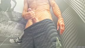 Watch me Cumming 3 times in a public dressing room - Risky but so hot