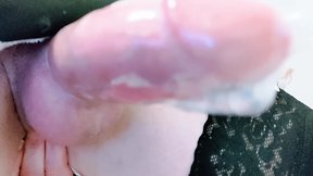 Erika creams condom with vibrator