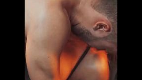 Busty blonde Latina MILF Monique Fuentes rides and works uncut cock in private show