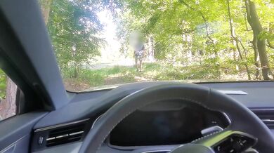 Blowjob in car - we got caught and watched by stranger voyeur