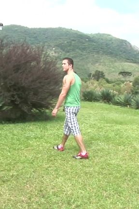 Twinks in hard outdoor love