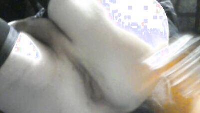 Twink gaping ass with big dildo