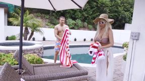 A Young Guy Gave Both His Step mother And Her Friend Hot Cunnilingus - Codey Steele, Bridgette B And Skylar Storm