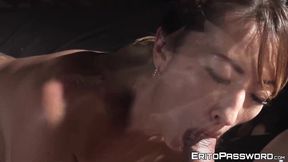 ”Brunette Asian MOMMY Rena is ready for some group sex before doggystyle”