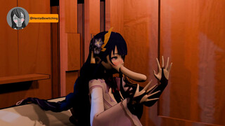 Raiden Shogun give you hand-job and oral Cartoon 3 DIMENSIONAL Genshin Influence