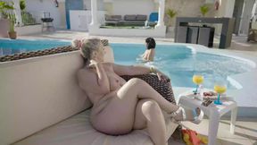 Two Big Boobs MILFs Eat Each Other&#039;s Pussies and Shares Giant Dick Threesome Fuck
