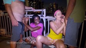 Double handjob on public beach - Free Porn Movie