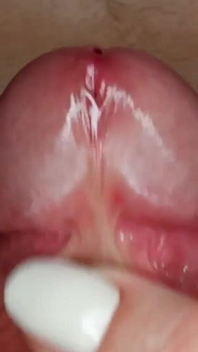 She Caresses His Frenulum and He Quickly Cums