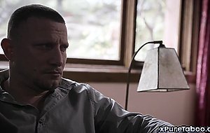Psycho dad punishes his 18yo step dauther April Aniston