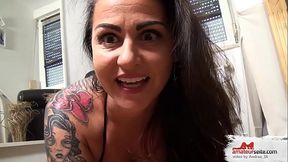 Amateur German GF deviates from weightlifting routine for some kinky fucking