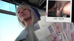 Czech EXPERIENCED ONE gets public bus fucked for money