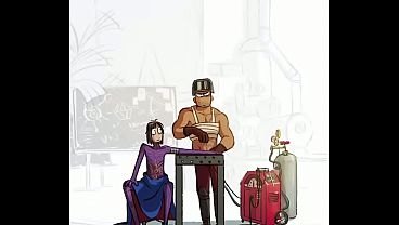 Viktor also ends up naked