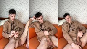 horny twink s big dick jerk session