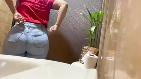 Public bathroom camera records extra ass nurse