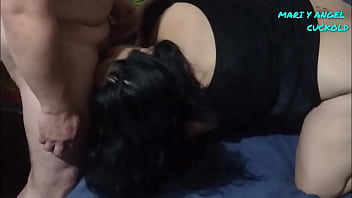 Disfrutando a mi novio y el cornudo observando