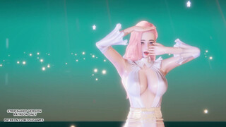 [MMD] (G)I-DLE) - HWAA Seraphine Sexy Kpop Dance League of Legends Hentai Uncensored 4K 60FPS