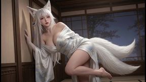 ai henti-阿狸 白发狐娘 高清多姿势猛干 巨乳多尾狐狸精性爱