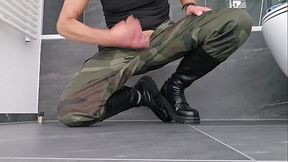 Military wanks - from boots to barefoot