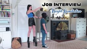 Job Interview Height Humiliation: Stella Liberty Teases Short Man Tyny - 4K MP4