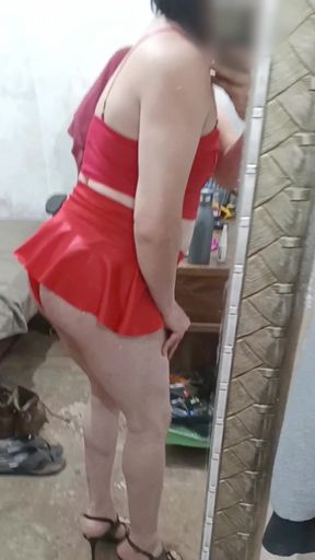 Red sexy skirt