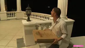 Gorgeous blonde MILF gets fucked by pizza delivery dude