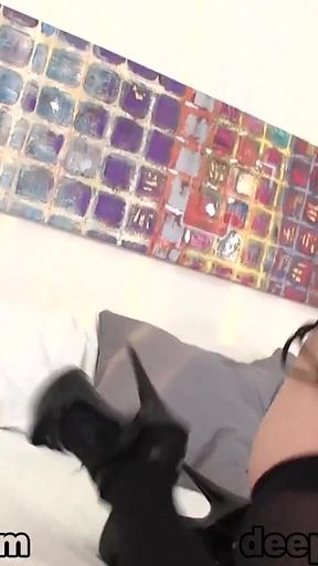Alexa Nova POV no hands deepthroat blowjob and cum swallow