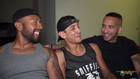 2 Fat Cocks Fuck Bareback Gay Group Sex