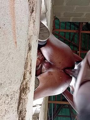 Big dick stroking the wet ass