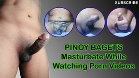 Handsome Pinoy Guy Masturbating While Watching Porn Movies. Alone In The House