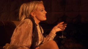 Dazzling lesbian in a lingerie has her pussy licked erotically