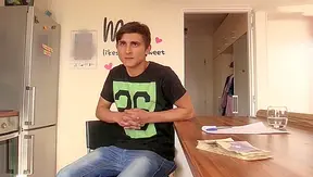 Sad Czech Cutie Pays Off Debt with Big-Dicked Stud